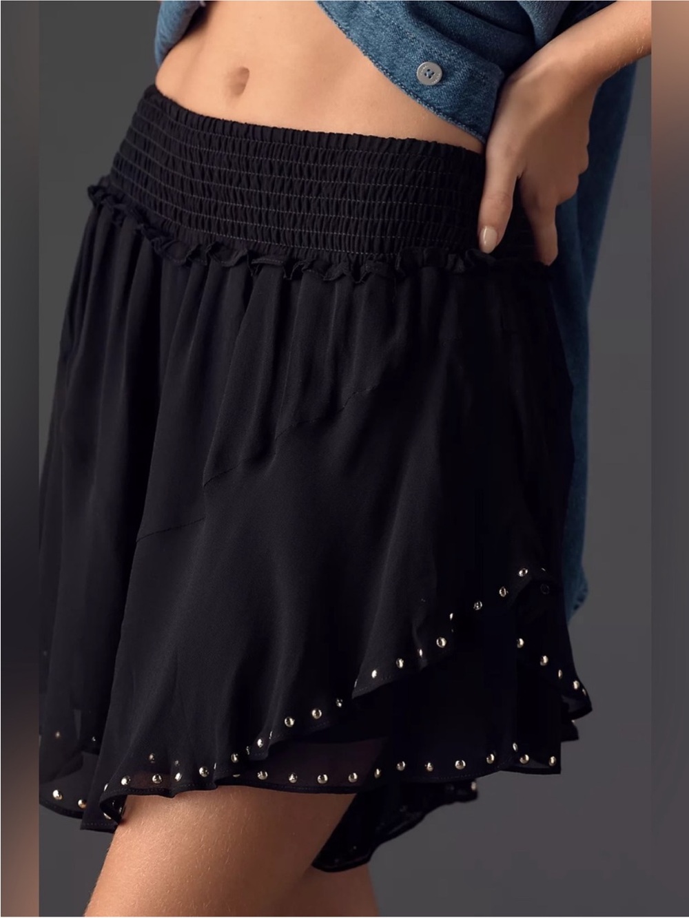 NWT By Anthropologie
Studded Chiffon Skort